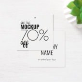 Moderne Korting Verkoop Kleding Hang Label Vierkante Visitekaartjes (Bureau)