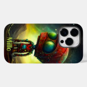 Moderne kosmische buitenaardse nevel reis, monogra Case-Mate iPhone case (Achterkant (horizontaal))