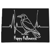 Moderne Kraai & hartslag, minimalistisch, Hallowee Groot Cadeauzakje (Voorkant)