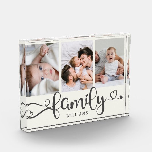 Moderne kraampje voor script, eenvoudige elegante fotoblokken (Links)