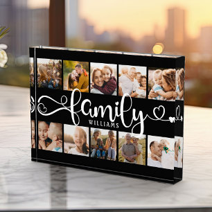 Moderne kraampje voor script voor familie 10 fotoblokken