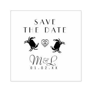 Moderne Krabben Save the Date Ontwerp Stempel