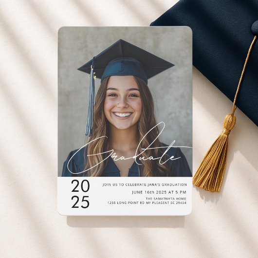 Moderne Krachtige 2025 Afgestudeerde Foto Kaart