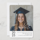 Moderne Krachtige 2025 Afgestudeerde Foto Kaart (Voorkant)