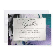 Moderne Krachtige Abstracte Orchidee Aqua Uitstel