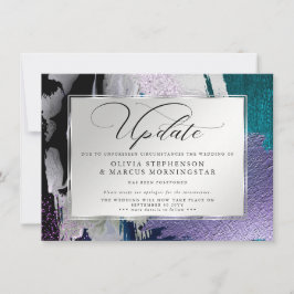 Moderne Krachtige Abstracte Orchidee Aqua Uitstel Kaart