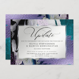 Moderne Krachtige Abstracte Orchidee Aqua Uitstel Kaart