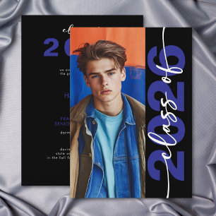 Moderne Krachtige Blauwe Typografie Graduele Aanko Kaart