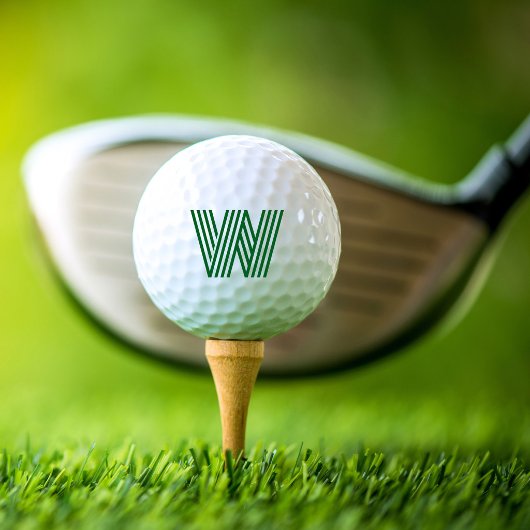 Moderne Krachtige Groene Monogram Golfballen