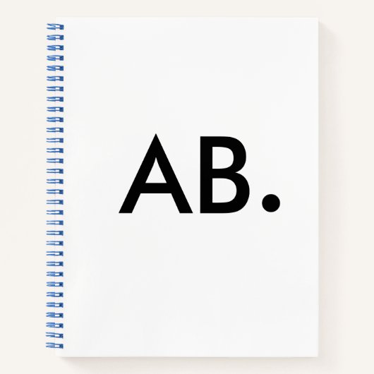 Moderne Krachtige Initiaal Statement Ontwerp Notitieboek (Voorkant)