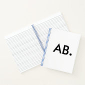 Moderne Krachtige Initiaal Statement Ontwerp Notitieboek (Binnen)