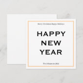 Moderne, Krachtige Kerstkaart | Aangepaste Tekst M (Voorkant / Achterkant)