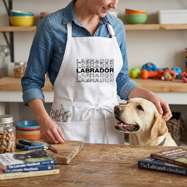 Moderne Krachtige Labrador Typografie Grafisch Standaard Schort