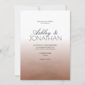 Moderne Krachtige & Minimalistische Trouw Terracot Kaart (Voorkant)