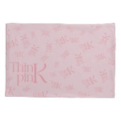 Moderne, Krachtige 'Think Pink Freak'-Typografie Kussensloop (Achterkant)