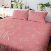Moderne, Krachtige 'Think Pink' Typografie Patroon Kussensloop