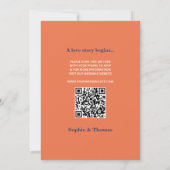 Moderne Krachtige Typografie Marineblauw Oranje Tr Kaart (Achterkant)