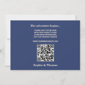 Moderne Krachtige Typografie Trouwdag Abrikoos Mar Save The Date (Achterkant)