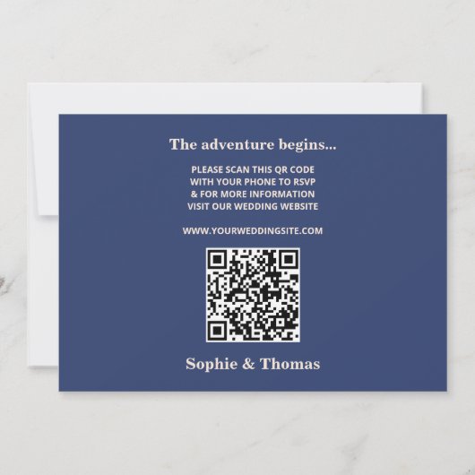 Moderne Krachtige Typografie Trouwdag Abrikoos Mar Save The Date (Achterkant)