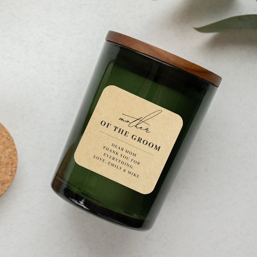 Moderne Kraft Cadeau voor de Moeder van de Bruideg Vierkante Sticker