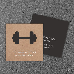 Moderne Kraft Dark Grey Dumbbell Trainer Vierkante Visitekaartje