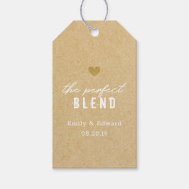 Moderne Kraft De Perfecte Blend Trouwkoffie Cadeaulabel