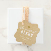 Moderne Kraft De Perfecte Mix Bruiloftskoffie Bedankjes Labels (In situ)