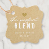 Moderne Kraft De Perfecte Mix Bruiloftskoffie Bedankjes Labels (Voorkant)