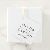 Moderne Kraft en Zwart Bruiloft Monogram Foto Bedankjes Labels (In situ)