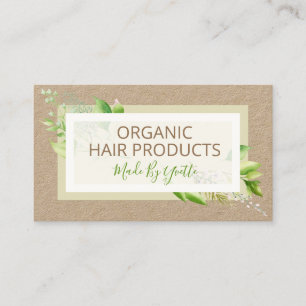Moderne kraft Greenery Handmade Hair Product Visitekaartje
