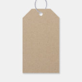 Moderne Kraft Hart Script Monogram Trouw Favor Cadeaulabel (Achterkant)