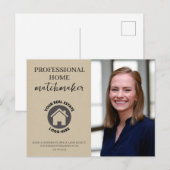 Moderne Kraft Paper Real Estate Marketing voegt Lo Briefkaart (Voorkant / Achterkant)