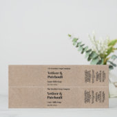 Moderne Kraft Paper Style Zeep Belly Band 2 "x 9" Kaart (Staand voorkant)