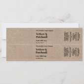 Moderne Kraft Paper Style Zeep Belly Band 2 "x 9" Kaart (Voorkant)