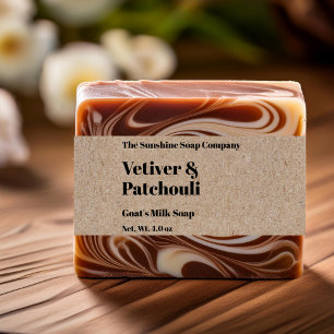 Moderne Kraft Paper Style Zeep Belly Band 2 "x 9" Kaart