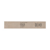 Moderne kraft papier stijl zeep buik band uitnodigingen wikkel (Vlak)