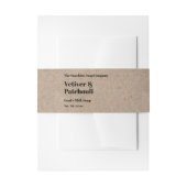 Moderne kraft papier stijl zeep buik band uitnodigingen wikkel (Voorkant Voorbeeld)