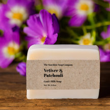 Moderne kraft papier stijl zeep buik band