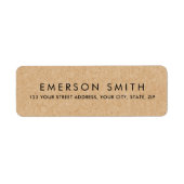 Moderne Kraft-papieren bekijk het retouradres Etiket (Voorkant)