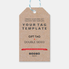 Moderne Kraft Promotionele Marketing Verticaal Cadeaulabel