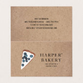 Moderne Kraft Sweets Bakkerij Professionele Bedrij Visitekaartje (Buitenkant ongevouwen)