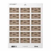 Moderne Kraftpapier Cosmetica Druppelflesje Label (Full Sheet)