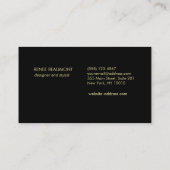 Moderne  kralen gouden draadontwerper visitekaartje (Achterkant)