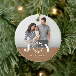 Moderne Kran Foto Vakantie Kerstmis Keramisch Ornament