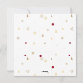 Moderne krans Berry Be Merry en Bright Christmas Feestdagenkaart (Achterkant)