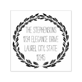 Moderne krans bruiloft of cirkel adres stempel