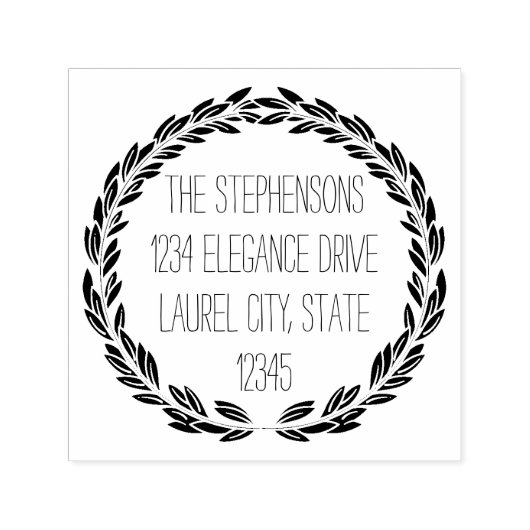 Moderne krans bruiloft of cirkel adres stempel (Design)