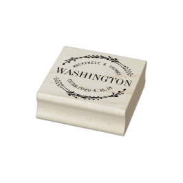 Moderne krans bruiloft stempel