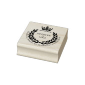 Moderne krans en kroon aangepaste retour adres rubberstempel (Stempel)