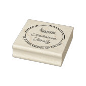 Moderne Krans Familienaam Blad Rubberstempel (Stempel)